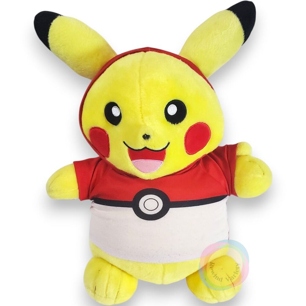 Build-A-Bear Pikachu Pokémon Plush w/ Poké Ball Hoodie